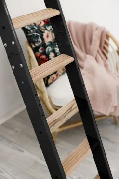 Brico Handystairs Uitschuifbare Steektrap Max6 - H=152 Cm - Beukenhout - Zwart- Zoldertrappen