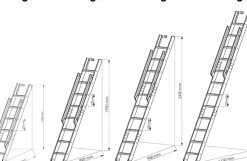 Brico Handystairs Uitschuifbare Steektrap Max6 - H=152 Cm - Beukenhout - Zwart- Zoldertrappen