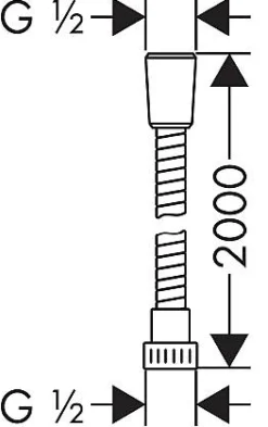 Doucheslangen|Brico Hansgrohe Doucheslang Metaflex Pvc Wit 200Cm