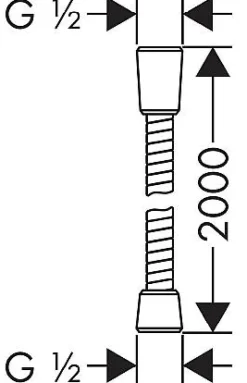 Doucheslangen|Brico Hansgrohe Doucheslang Sensoflex Rvs 200Cm Chroom