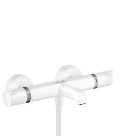 Badkranen|Brico Hansgrohe Thermostatische Badkraan Ecostat Comfort Wit Mat