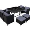 Brico Happy Garden Buitenmeubelsets Santorin - Zwart - Geweven Hars- Loungesets