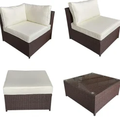 Brico Happy Garden Buitenmeubelsets Cargese - Bruin - Geweven Hars- Loungesets
