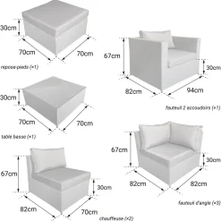 Brico Happy Garden Buitenmeubelsets Cargese - Bruin - Geweven Hars- Loungesets