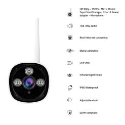 Brico Hombli Slimme Beveiligingscamera Buiten Wifi Full Hd Nachtzicht Wit- Beveiligingscamera