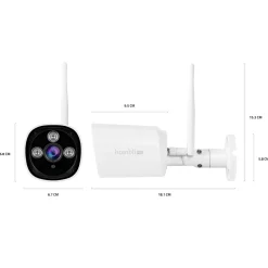Brico Hombli Slimme Beveiligingscamera Buiten Wifi Full Hd Nachtzicht Wit- Beveiligingscamera