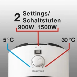 Brico Honeywell Ronde Keramische Verwarming Hce200W 1500W Wit