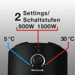 Brico Honeywell Ronde Keramische Verwarming Hce200Be 1500W Zwart