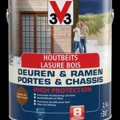 Brico Houtbeits V33 Deuren & Ramen High Protection Midden Eik Zijdeglans 2,5L- Beits