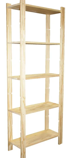 Opbergrekken|Brico Houten Rek Met 5 Grenen Paneel In Massief Den 170X65X28Cm