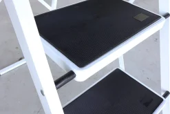 Huishoudladders|Brico Huishoudtrap - Keukentrap 4 Treden - Inklapbaar - Wit