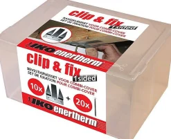 Wandisolatie|Brico Iko Isolatiebevestigingsset Clip&Fix 2-Zijdig 20 Stuks