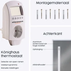 Brico Infrarood Verwarming M-Serie 1000W Met Thermostaat