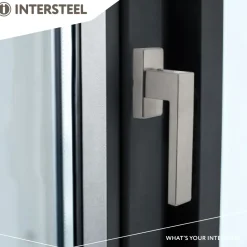Brico Intersteel Raamkruk Amsterdam Op Rechthoekige Rozet Rvs- Raambeveiliging