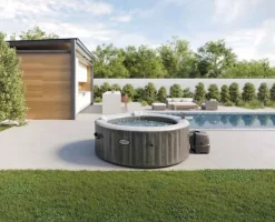 Brico Intex Bubbelbad Purespa Bubble Greywood 4 Personen O196X71Cm- Spa En Jacuzzi