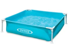 Brico Intex Stalen Opzetzwembad Mini Frame Vierkant 122X122X30Cm- Opzetzwembaden Zonder Pomp