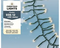 Kerstverlichting|Brico Kerstverlichting (Lumineo) Cluster 936 Led Lampjes Warm Wit 12M