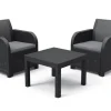 Brico Keter Balkon Loungeset Rosalie + Kussens Wicker 3-Delig- Loungesets