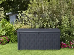 Brico Keter Kussenbox Borneo Antraciet 129,5X62,5Cm- Opbergboxen Tuin