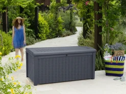 Brico Keter Kussenbox Borneo Antraciet 129,5X62,5Cm- Opbergboxen Tuin