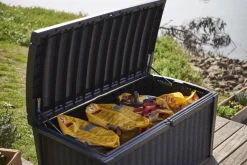 Brico Keter Kussenbox Borneo Antraciet 129,5X62,5Cm- Opbergboxen Tuin