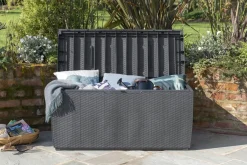 Brico Keter Kussenbox Capri Antraciet 123X57Cm- Opbergboxen Tuin