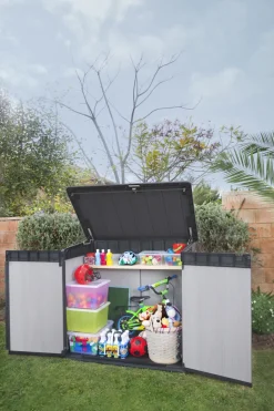 Brico Keter Opbergkast Elite Store Antraciet 123,5X82Cm- Opbergboxen Tuin