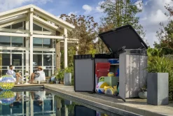 Brico Keter Opbergkast Elite Store Antraciet 123,5X82Cm- Opbergboxen Tuin