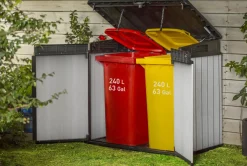 Brico Keter Opbergkast Elite Store Antraciet 123,5X82Cm- Opbergboxen Tuin