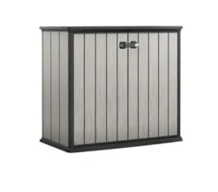 Brico Keter Opbergkast Patio Store Grijs 139,5X120Cm- Opbergboxen Tuin