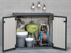 Brico Keter Opbergkast Patio Store Grijs 139,5X120Cm- Opbergboxen Tuin
