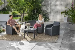 Brico Keter Rosalie Lounge Set Grafiet 113X74X65Cm- Loungesets