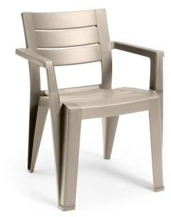 Brico Keter Tuinstoel Julie Cappuccino 61,5X58,5X79Cm- Tuinstoelen