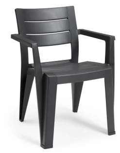 Brico Keter Tuinstoel Julie Grafiet 61,5X58,5X79Cm- Tuinstoelen