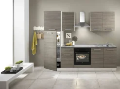 Complete Keukens|Brico Keukenblok Guilia 250Cm Bruin