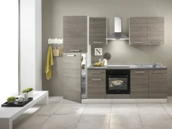 Complete Keukens|Brico Keukenblok Guilia 250Cm Bruin