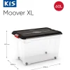 Manden & Boxen|Brico Kis Moover Box Xl Met Wielen Transparant Zwart 60L
