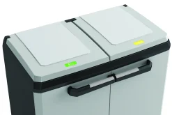 Vuilnisbakken|Brico Kis Recycling Kast Split Premium Grijs 2X110L