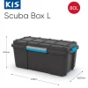 Manden & Boxen|Brico Kis Scuba Box L Zwart Blauw 80L