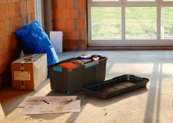 Manden & Boxen|Brico Kis Scuba Box L Zwart Blauw 80L