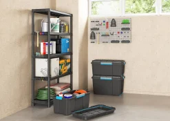 Manden & Boxen|Brico Kis Scuba Opbergbox M - 45L Zwart/Blauwe