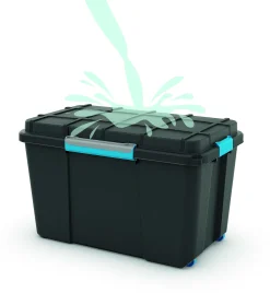 Manden & Boxen|Brico Kis Scuba Opbergbox M - 45L Zwart/Blauwe
