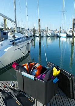 Manden & Boxen|Brico Kis Scuba Opbergbox Xl 110L Zwart/Blauwe