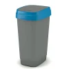 Vuilnisbakken|Brico Kis Vuilsnisbak 'Dual Swing Eco' Blauw En Grijs 50 L