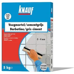 Mortel|Brico Knauf Voegmortel Grijs 5 Kg