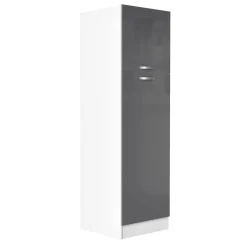 Keukenkasten|Brico Kolomkast Keuken Delice 60X204Cm 2 Deuren Hoogglans Grijs