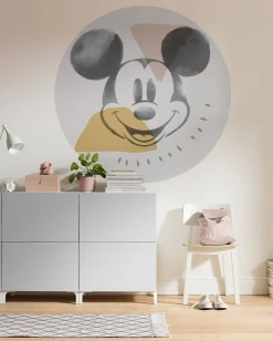 Muurdecoratie|Brico Komar Stippen Mickey Abstract Sticker O125Cm