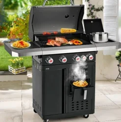 Brico Landmann Gasbarbecue Fryton 4.1 Cook 4X3Kw + Airfryer- Gasbarbecue