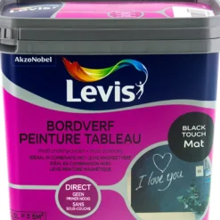 Brico Levis Verf 'Bord' Black Touch Mat 500Ml- Decoratieve Verf