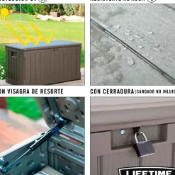 Brico Lifetime Kussenbox 439L 127,9X67,2X64Cm- Opbergboxen Tuin